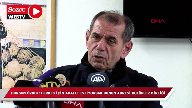 Dursun Özbek: herkes için adalet istiyorsak bunun adresi kulüpler birliği