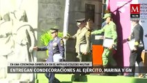 Condecoran a personal del Ejército, Marina y Guardia Nacional