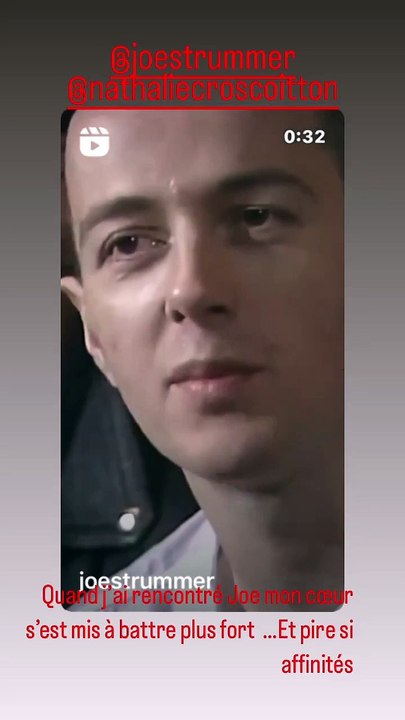 Béatrice Dalle évoque son histoire avec Joe Strummer sur Instagram. Le 5 février 2023.