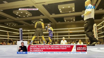 Jimuel Pacquiaio, muling nagwagi isang amateur boxing fight sa Amerika | UB