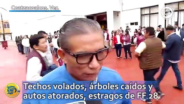 Techos volados, árboles caídos y autos atorados, estragos de FF 28