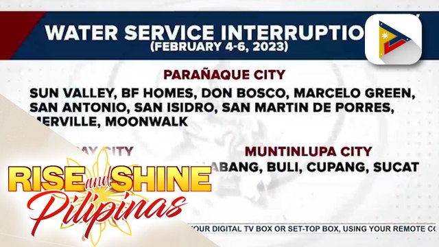 Ilang lugar sa Las Piñas, Muntinlupa, Parañaque, Pasay, at Cavite, nakararanas ng water service interruption