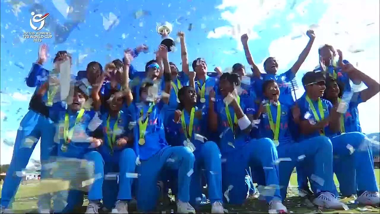 India's moment of glory at the ICC U19 Women's #T20 World Cup