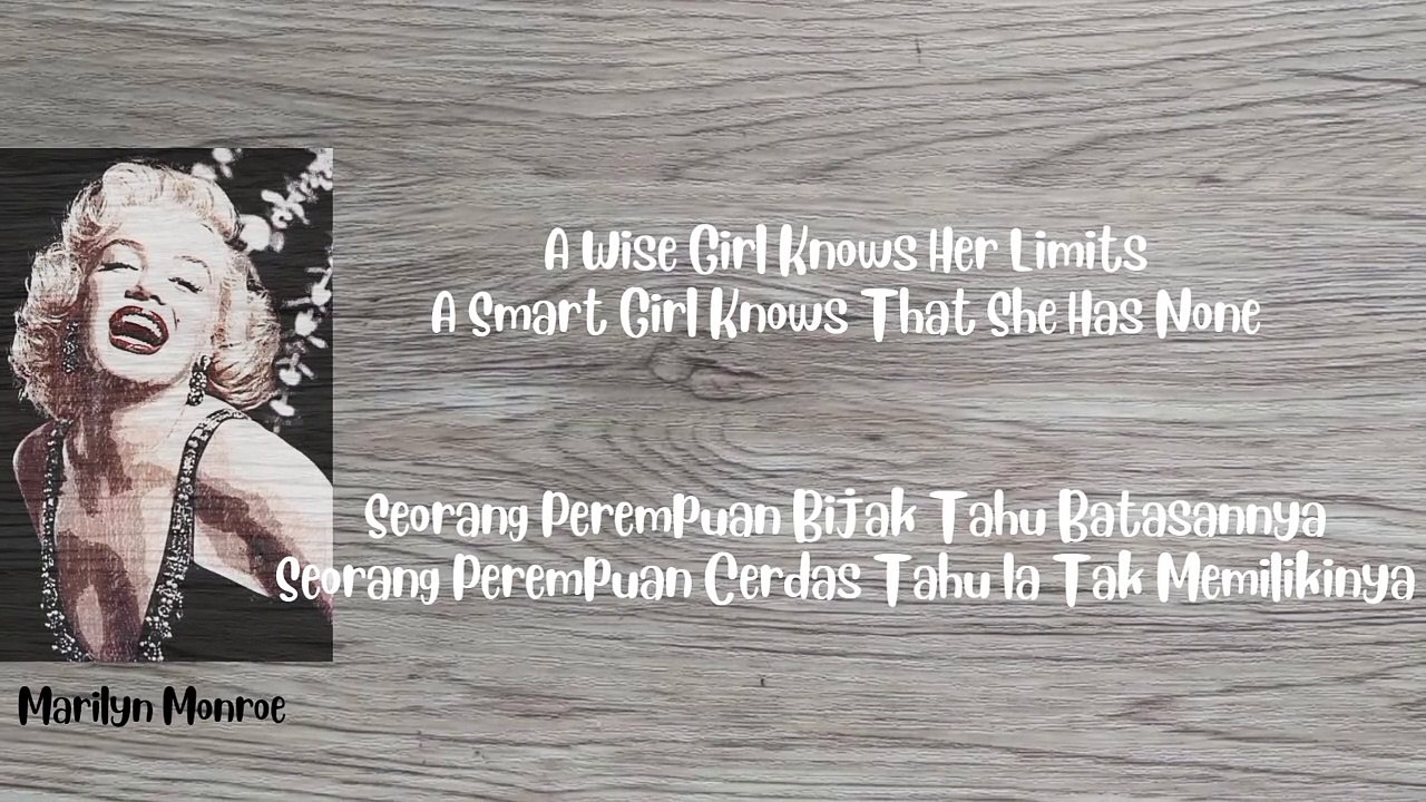 Quotes of Marilyn Monroe / Kutipan - Petikan Marilyn Monroe 001
