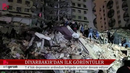 7.4 şiddetindeki depremin ardından Diyarbakır'dan ilk görüntüler