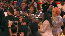 HARRY STYLES Reacts To Winning Album Of The Year _ Audience Cam _ 2023 GRAMMYs(1)