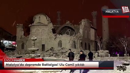Malatya'da depremde Battalgazi Ulu Camii yıkıldı