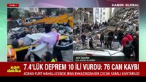 Adana'da 14 katlı binanın enkazından bir çocuk kurtarıldı