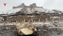 Depremde Gaziantep kalesi hasar gördü