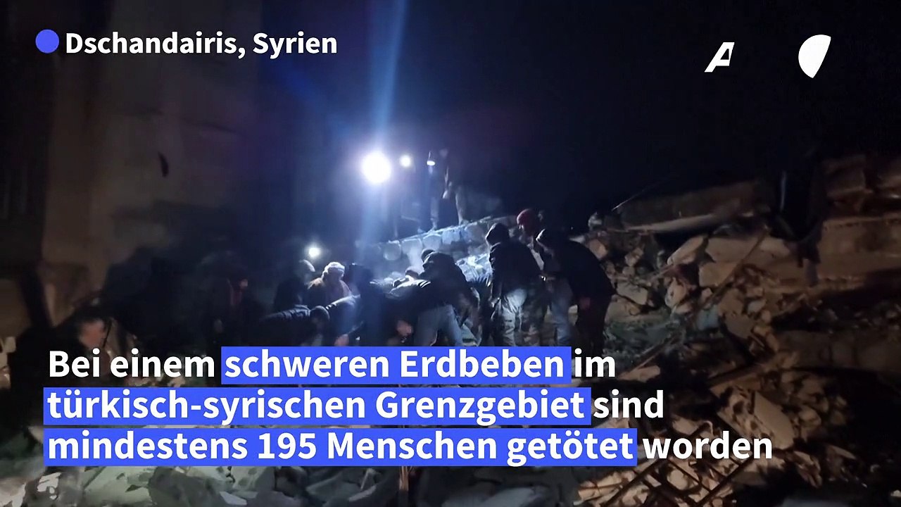 Zahlreiche Tote bei Erdbeben in türkisch-syrischer Grenzregion
