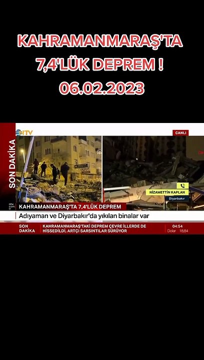 KAHRAMANMARAŞ'TA 7,4'LÜK DEPREM ! 06.02.2023 #kahramanmaraşdeprem #depremm #sondakika #fatihportakalfoxhaber #depremistanbul #acildurum
