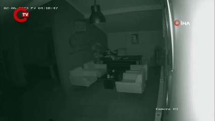 Kayseri’de korkutan deprem güvenlik kameralarına yansıdı