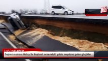 Deprem sonrası Hatay ile Reyhanlı arasındaki yolda meydana gelen göçükler