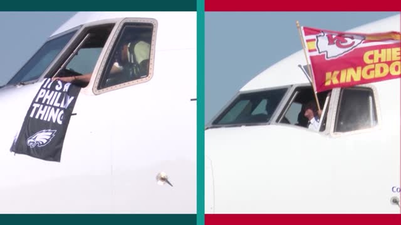 Super Bowl LVII - L'arrivée des Eagles et des Chiefs à Phoenix