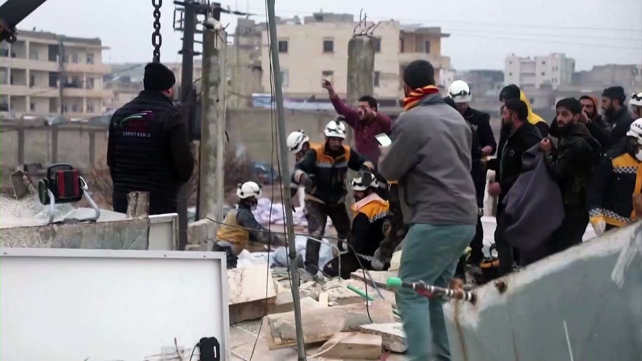 Toddler rescued from rubble in Syria's Azaz as earthquake hits region