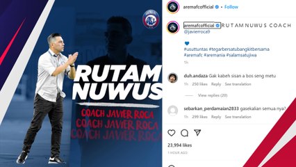 Imbas Performa Jeblok, Arema Resmi Pisah dengan Javier Roca