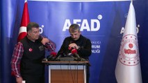 AFAD Başkanı Yunus Sezer : 105 artçı deprem sözkonusu