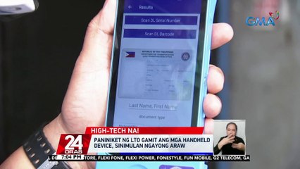 Paniniket ng LTO gamit ang mga handheld device, sinimulan ngayong araw | 24 Oras