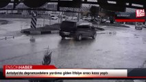 Antalya'da depremzedelere yardıma giden itfaiye aracı kaza yaptı