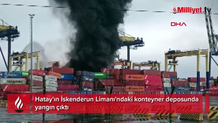 İskenderun Limanı'nda depoda yangın