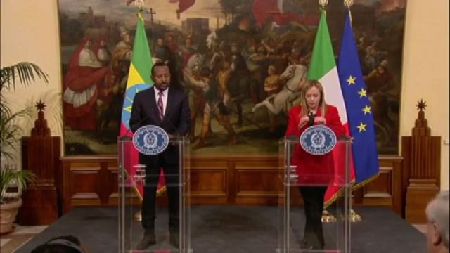 Italia-Etiopia, Meloni: cooperazione paritaria con piano Mattei