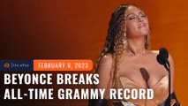 Beyonce breaks all-time Grammy wins record as she vies for best album award