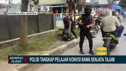 Polisi Tangkap Pelajar Konvoi Bawa Senjata Tajam di Medan!
