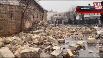 Deprem nedeniyle tarihi Gaziantep Kalesi büyük hasar gördü