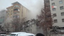 Malatya'da 6 katlı binanın çökme anı kamerada