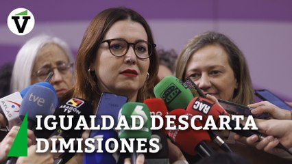 Igualdad descarta dimisiones: "Hoy más que nunca tenemos que estar aquí"