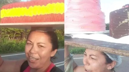 Confeiteira de Mauriti (CE) é assunto na imprensa nacional com sua maneira inusitada de entregar bolos