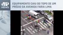 Parte de guindaste despenca sobre faixa de pedestres em São Paulo