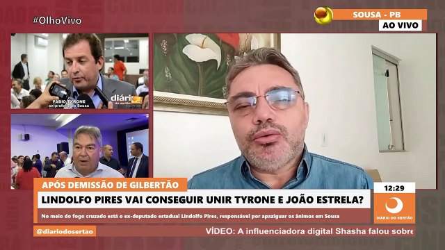 Levi Dantas avalia se Lindolfo Pires conseguirá promover as pazes entre Tyrone e João Estrela em Sousa