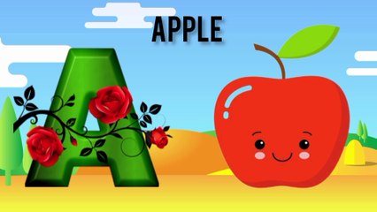 A for Apple Alphabet A to Z - ABCD Learning video for toddlers