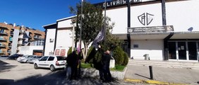 Hastear da bandeira pelo88º Aniversário do Olivais FC