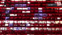 Tel Aviv belediye binası Türk bayrağıyla aydınlatıldı