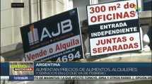 Argentina: Incrementan los precios de alimentos, alquileres y servicios