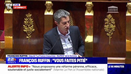 "Vous faites pitié": François Ruffin s'adresse au gouvernement et à la majorité