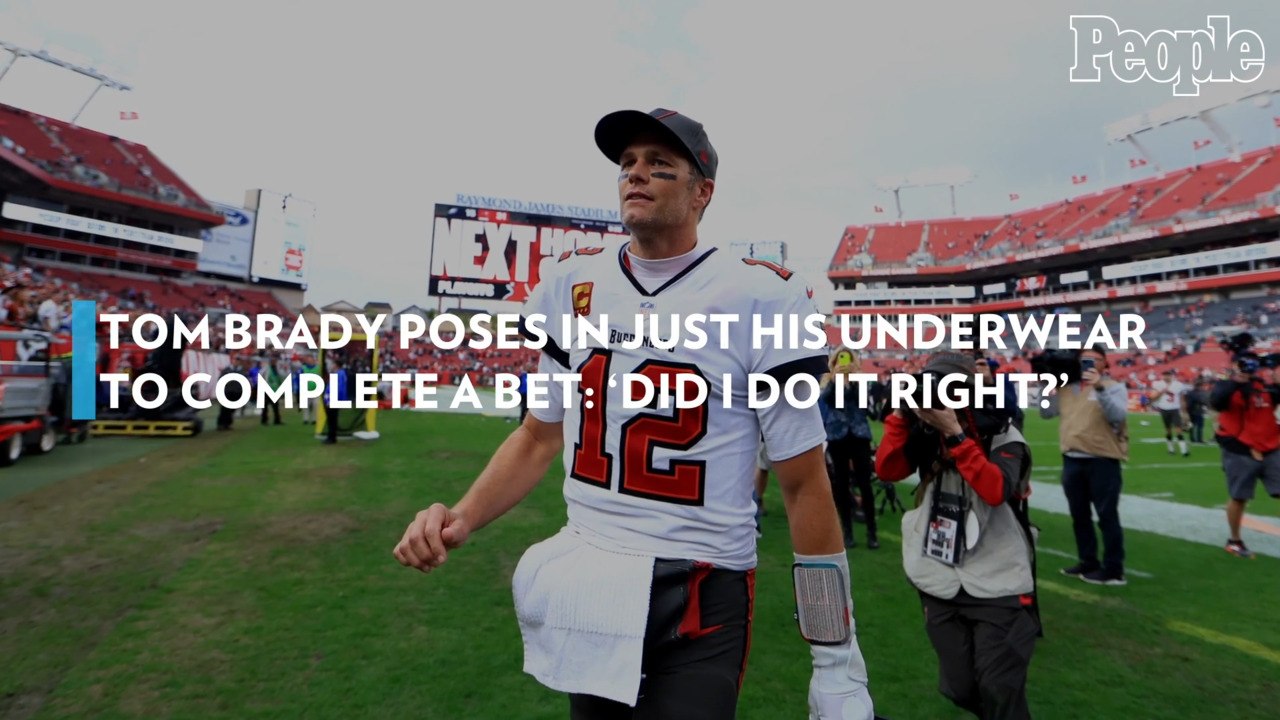 Tom Brady Poses in Just His Underwear to Complete a Bet: 'Did I Do It Right?'