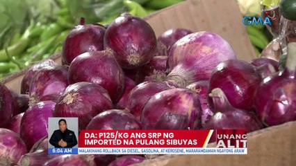 DA: P125/kg ang srp ng imported ng pulang sibuyas | UB