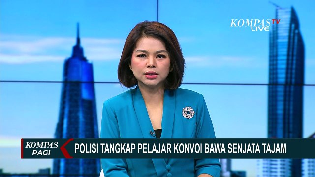 Konvoi Pelajar Dihentikan Polisi Karena Diduga Hendak Memancing Tawuran, Polisi Sita Sejumlah Sajam!