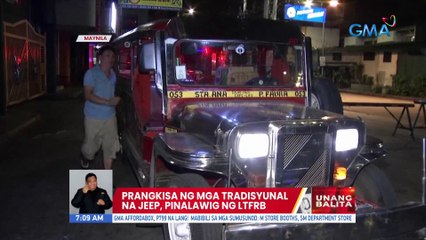 Prangkisa ng mga tradisyunal na jeep, pinalawig ng LTFRB | UB