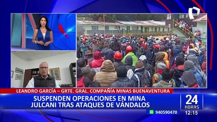 Buenaventura suspende operaciones de mina Julcani debido actos vandálicos