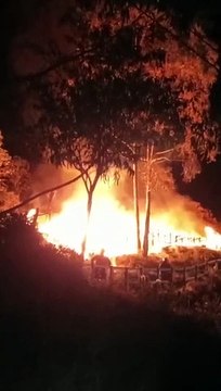 Incendio forestal en Guatapé