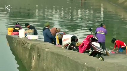 China Kekeringan Parah, Kuil Kuno Muncul di Danau Air Tawar