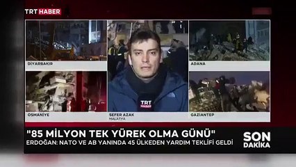 TRT canlı yayınında bina çöktü