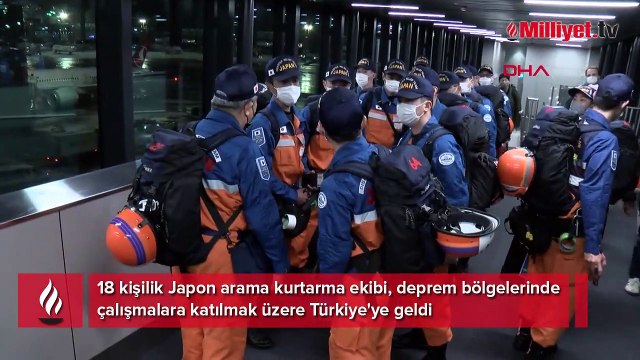 Japon arama kurtarma ekibi Türkiye'ye geldi