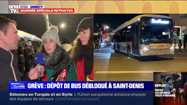 Réforme des retraites: un dépôt de bus RATP vient d'être débloqué à Saint-Denis