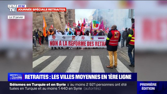 Réforme des retraites: les villes moyennes aussi en première ligne