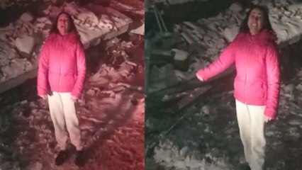 Vatandaşlar, enkazın altında kalanlar için gözyaşları içinde yardım istiyor